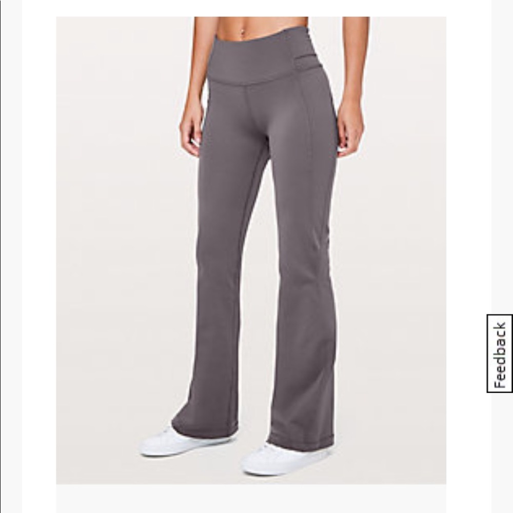 lululemon athletica Gray Flared Leggings
